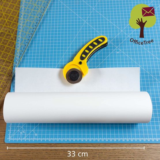 OfficeTree 50m Roll of Sketching Paper 33cm Width - 40g/m² Premium Quality - White - Sketching Paper for Technical Drawings - Image 2