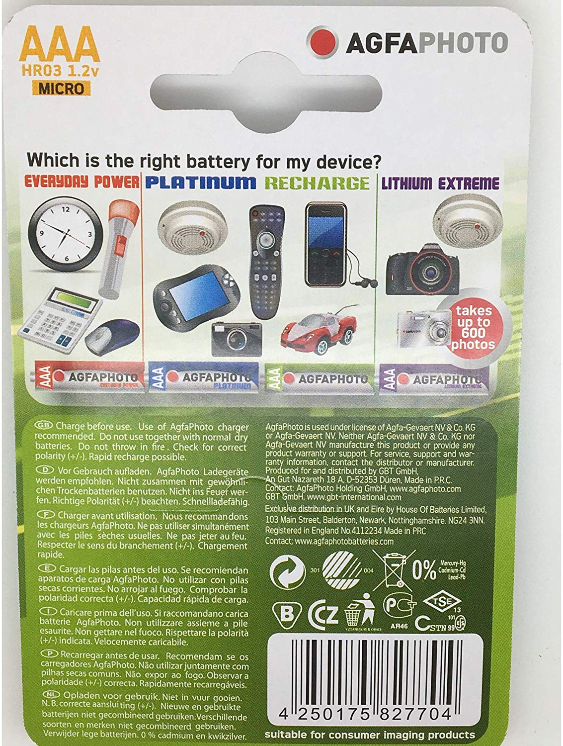 AGFA AAA RECHARGEABLE BATTERIES 400mAh Value Energy - Image 2