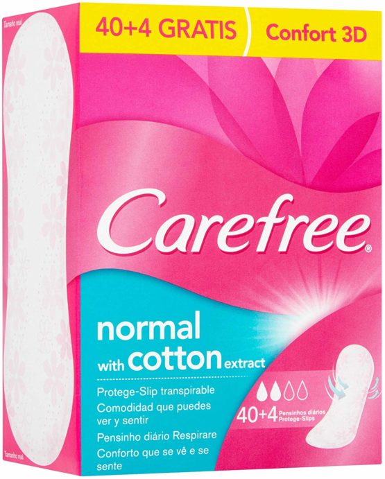 CAREFREE Transpirable pantyliners 44 uds