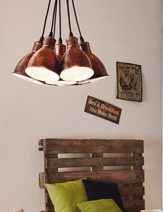 EGLO 49494 E27 Copper-Coloured Antique Pendant Lamp PRIDDY 1 - Image 3