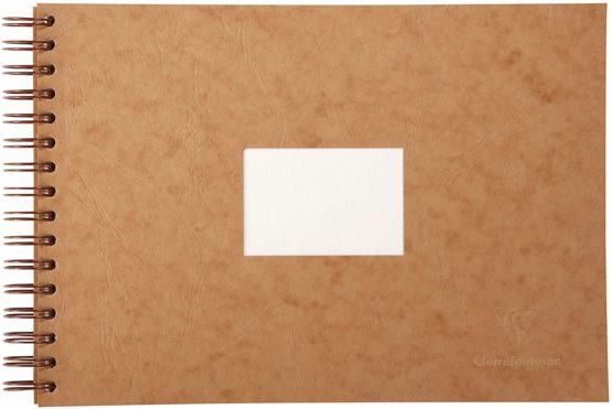 Clairefontaine Watercolour Travel Album, A4, 300 g, 20 Pages - Tobacco Cover