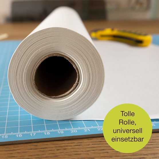 OfficeTree 50m Roll of Sketching Paper 33cm Width - 40g/m² Premium Quality - White - Sketching Paper for Technical Drawings - Image 3