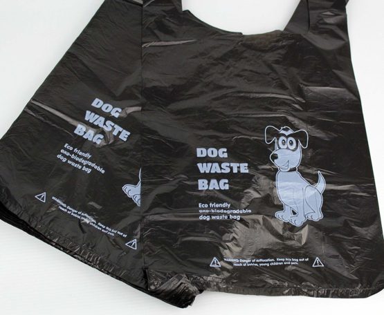 500 x Dog Poo Bags (Dog Waste Bags) - Black with Tie Handle