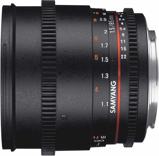 Samyang 85 mm T1.5 VDSLR II Manual Focus Video Lens for Canon DSLR Camera 7816