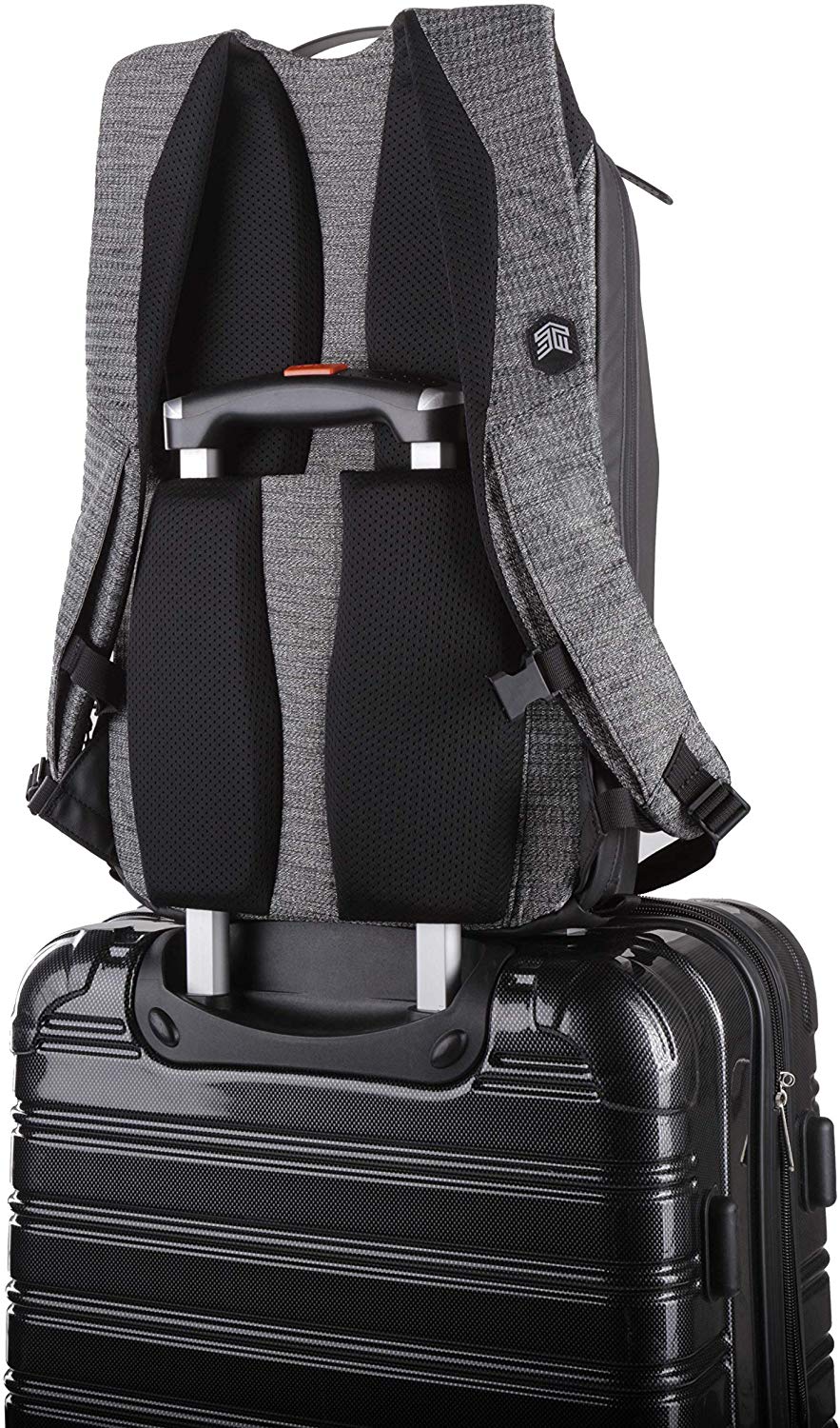 STM Myth Backpack featuring luggage pass-through 28L / 15" Laptop - Granite Black (stm-117-187P-01), 28 Litre - Image 4