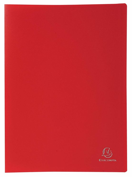 Exacompta Soft PP Display Book, A4, 20 pockets - Red