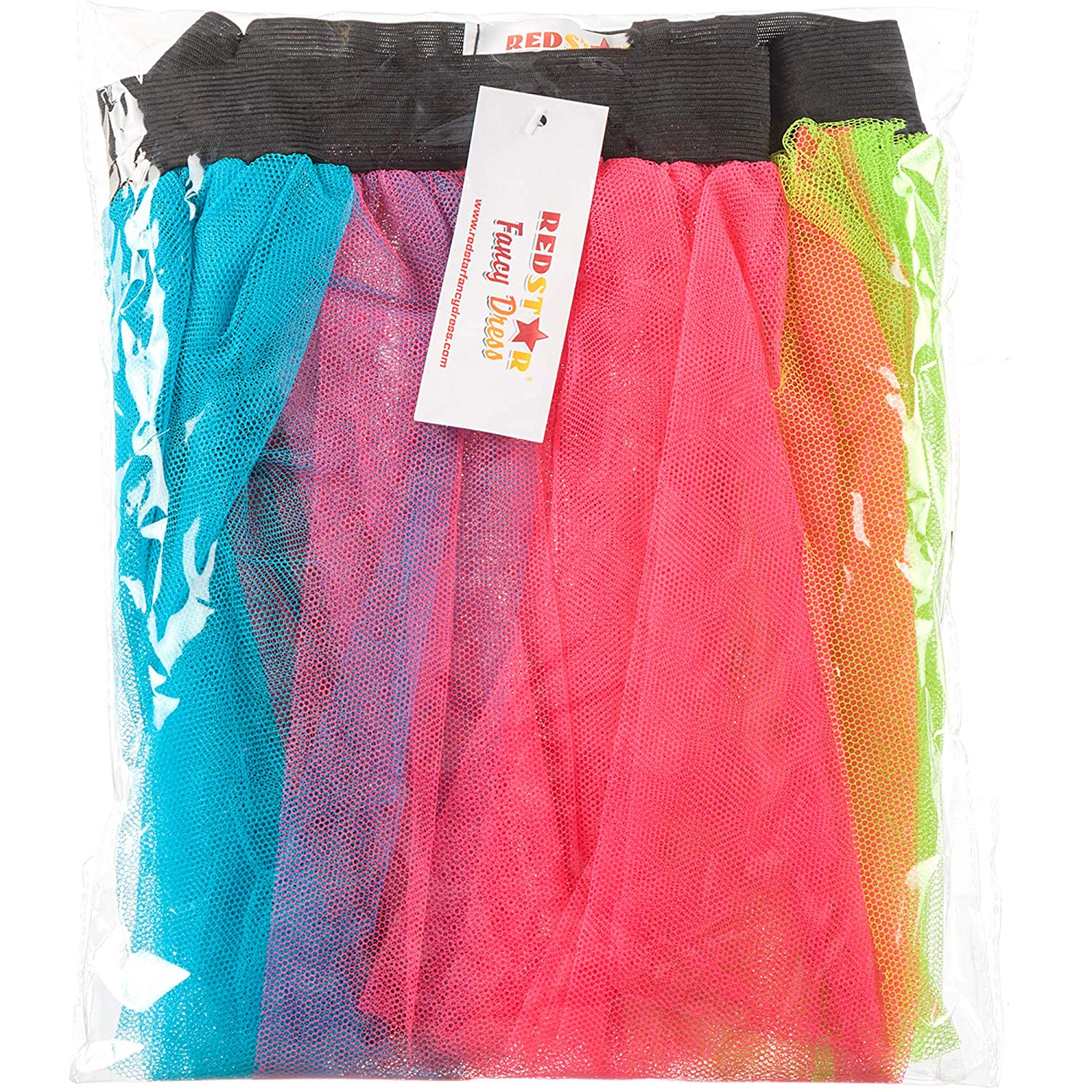 REDSTAR FANCY DRESS Ladies Neon Tutu Skirt 80s Party Outfit Hen Party Running Costume 1980s (14-22 UK, Rainbow) - Image 2