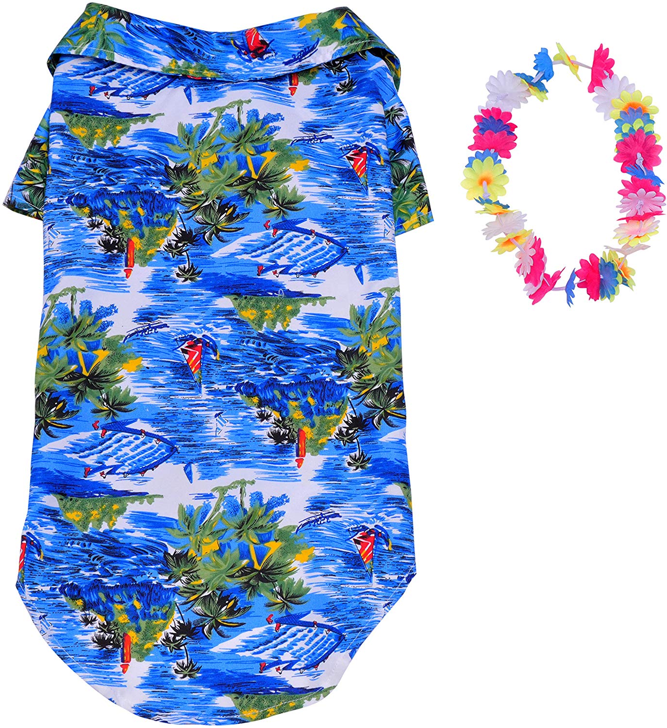 Rubies Official Largeulau Shirt and Hawaiian Lei Pet Dog Costume Halloween Halloween, Multi, Medium - Image 2