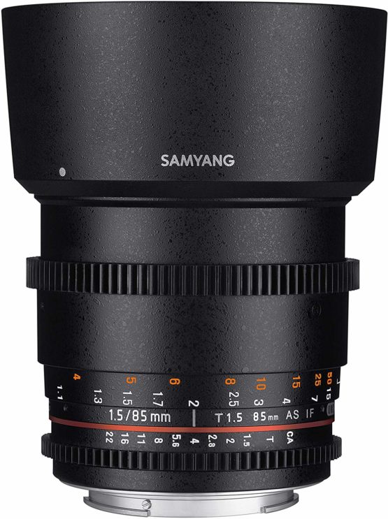 Samyang 85 mm T1.5 VDSLR II Manual Focus Video Lens for Canon DSLR Camera 7816 - Image 2