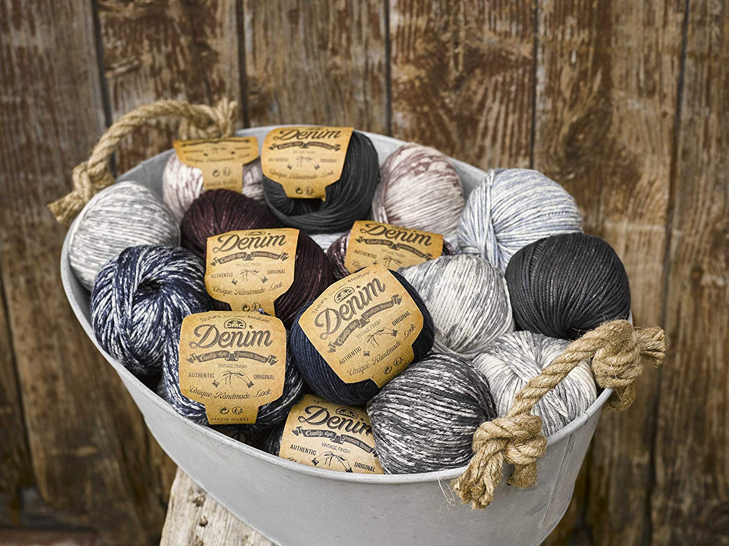 DMC Natura Denim Yarn, Used Blue (137), 50g, 9 x 9 x 6 cm - Image 4