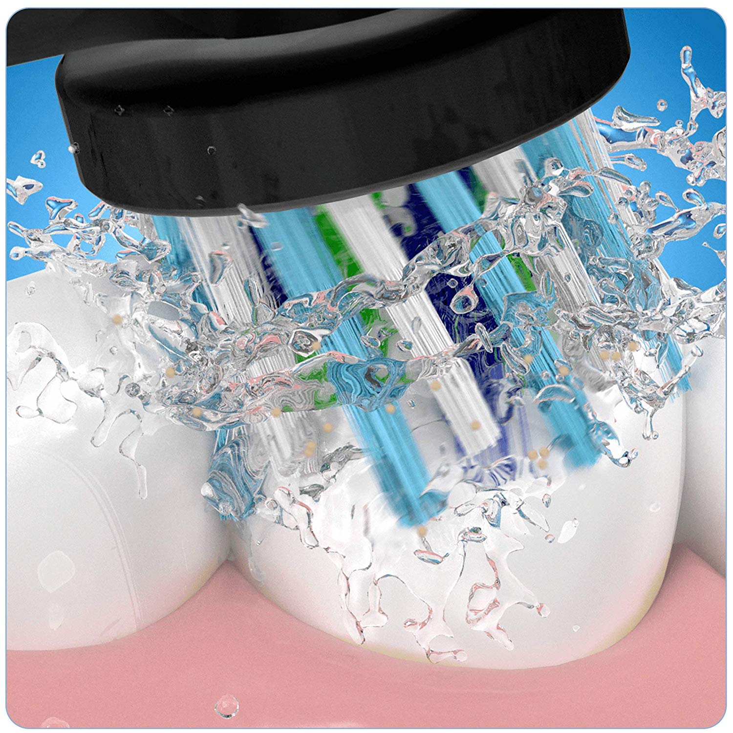 Oral-B CrossAction Toothbrush Heads - 16 Degree Bristles for Superior Cleaning, Black - Image 2