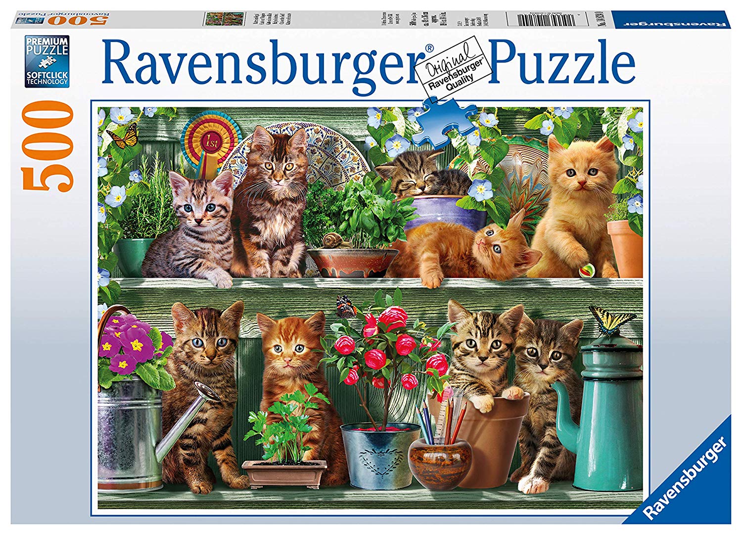 Ravensburger Cats on The Shelf 500 Piece Jigsaw Puzzle for Adults and Kids Age 10 Up, Multicolored, 49,3 x 36,2 x 0,2 cm - Image 3