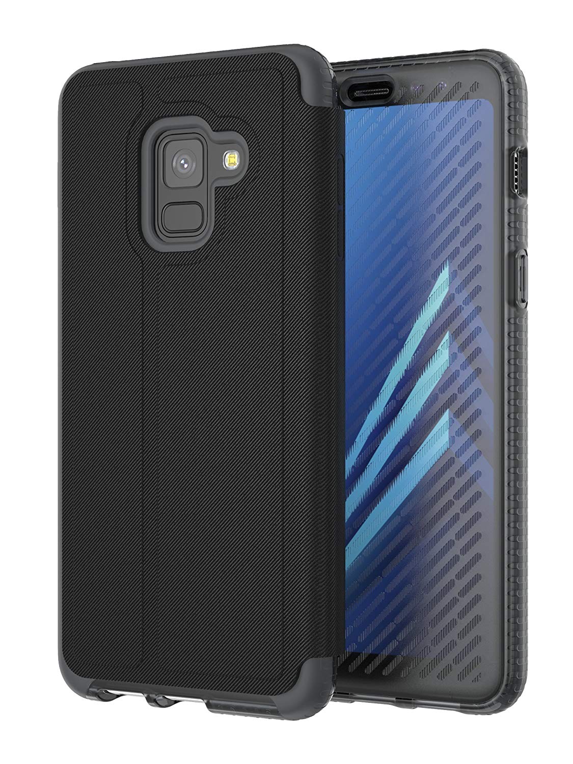 tech21 Protective Samsung Galaxy A8 Case Folio 360 Degree Protection Cover - Evo Flip - Black