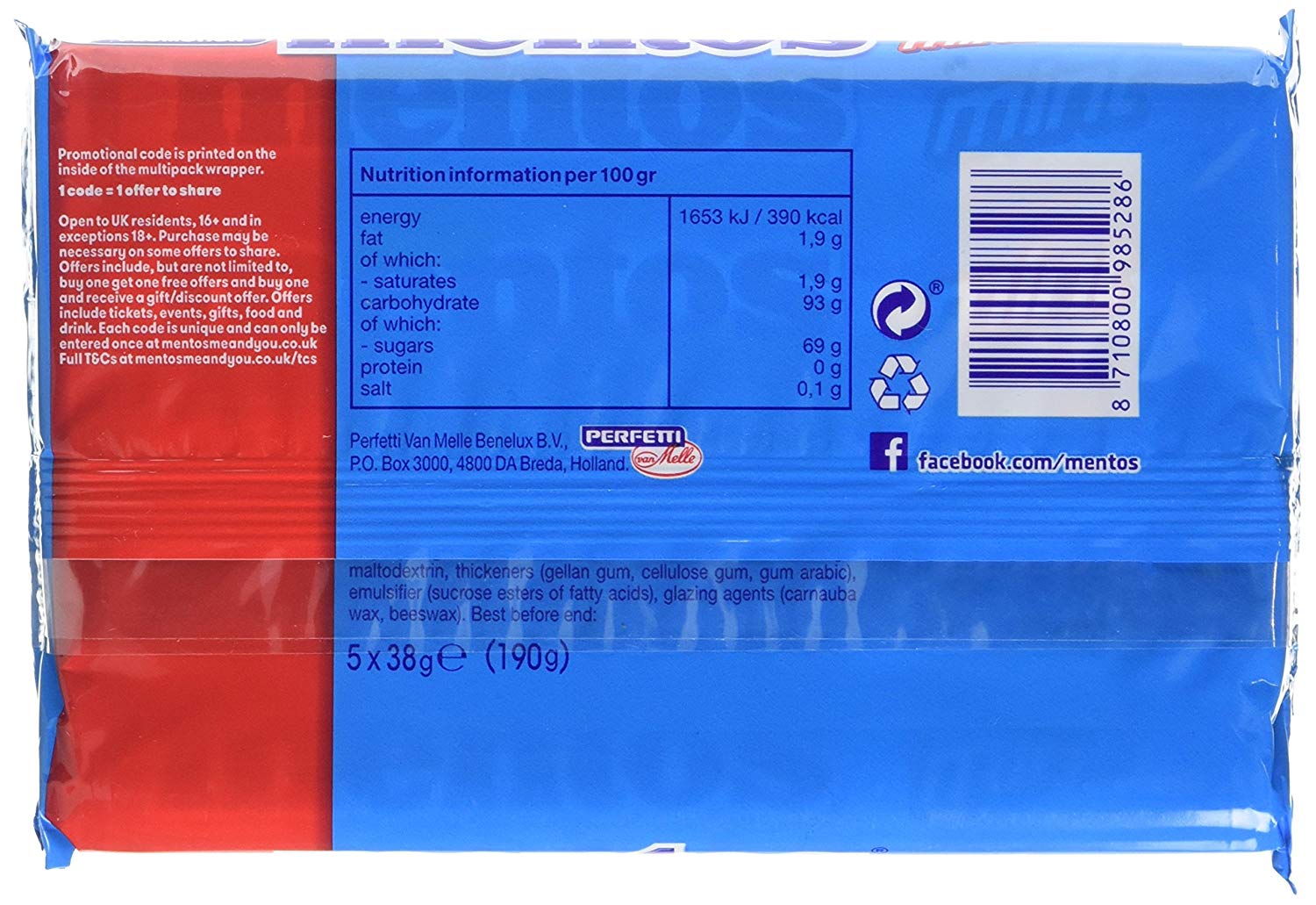 MENTOS - Soft Mints - Crisp Outer Shell and Soft Centre - Mint Flavour x 5 Rolls, 5 Rolls (38 g each) - Image 2