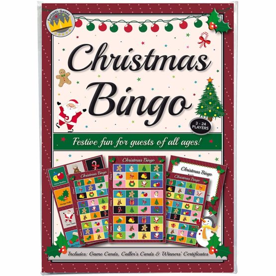 Christmas Party Bingo Game: Fun for guests of all ages - more entertaining than a xmas quiz! Novelty gift idea for a family stocking filler bag or secret Santa present. Includes 8 games sheets that cut to provide 24 games. Great activity for work, school, club, office party or even the pub! - Image 2