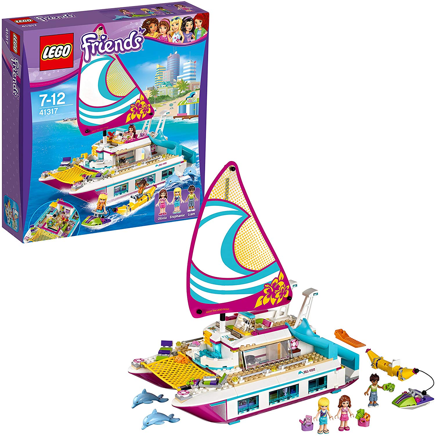 LEGO UK 41317 Sunshine Catamaran Construction Toy, Multicolor