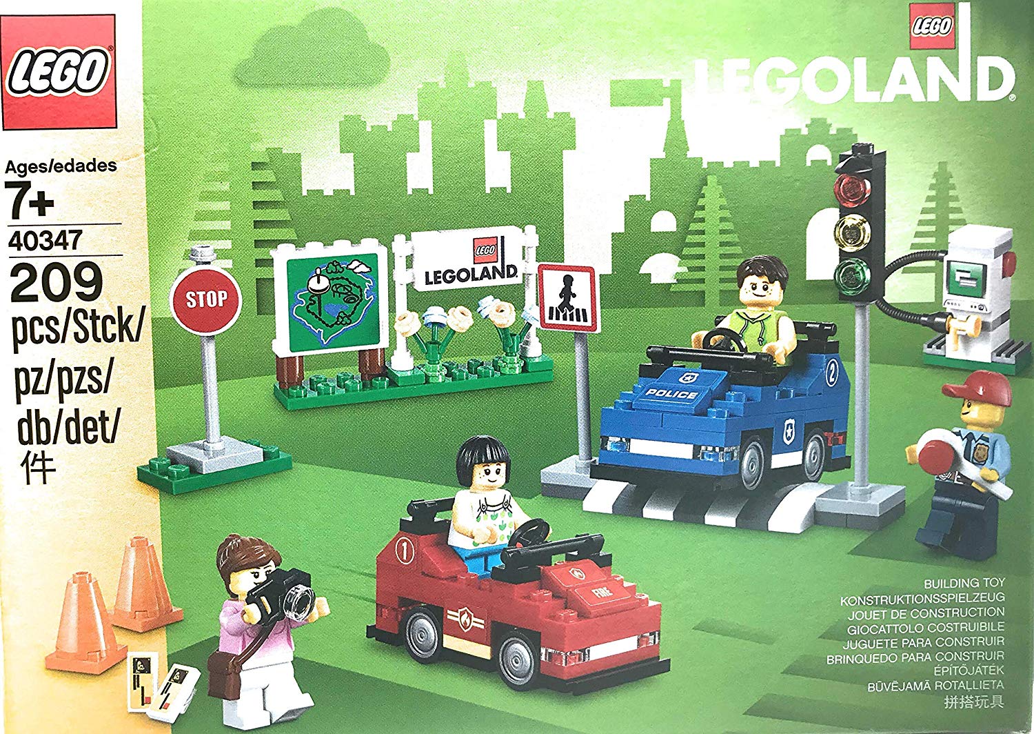 LEGO LEGOLAND Driving School Cars Set 40347, Blue,red