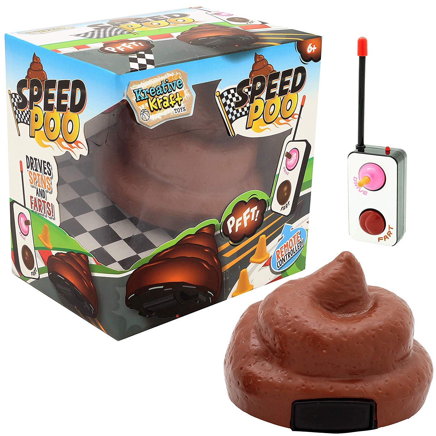 KreativeKraft Funny Prank Toy Game with Remote Control, Spins Makes Noises