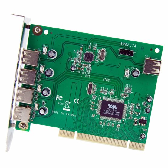 StarTech 7 Port PCI USB Card Adapter - PCI to USB 2.0 Controller Adapter Card - Full Profile Expansion Card (PCIUSB7) - Image 2
