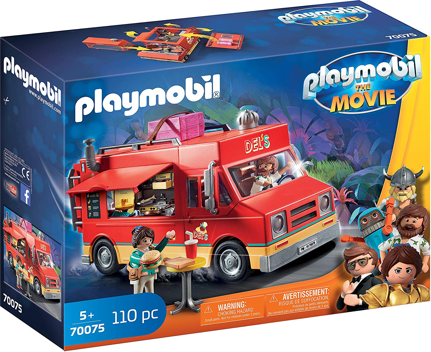 Playmobil 70075 THE Movie Del's Food Truck, For Children Ages 5+, Fun Imaginative Role-Play, PlaySets Suitable for Children Ages 4+