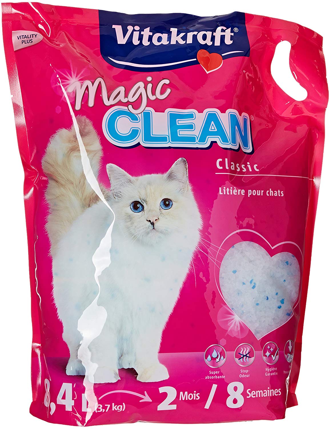 Vitakraft Magic Clean 15526 Cat Litter 8 Weeks 8.4 l, yellow, 3.7 kg (Pack of 1)