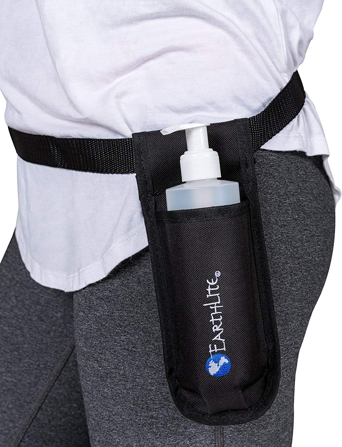 EarthLite Massage Bottle Holster Single Kit, Incl. Bottle & Heavy Duty