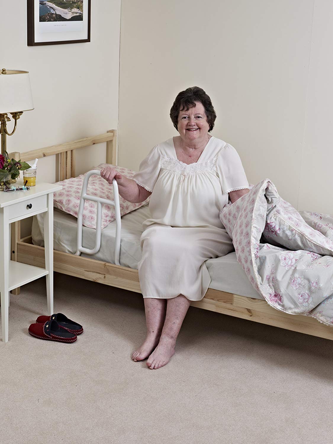 NRS Healthcare Easy Fit Bed Rail To Aid Mobility In Bed Without Straps