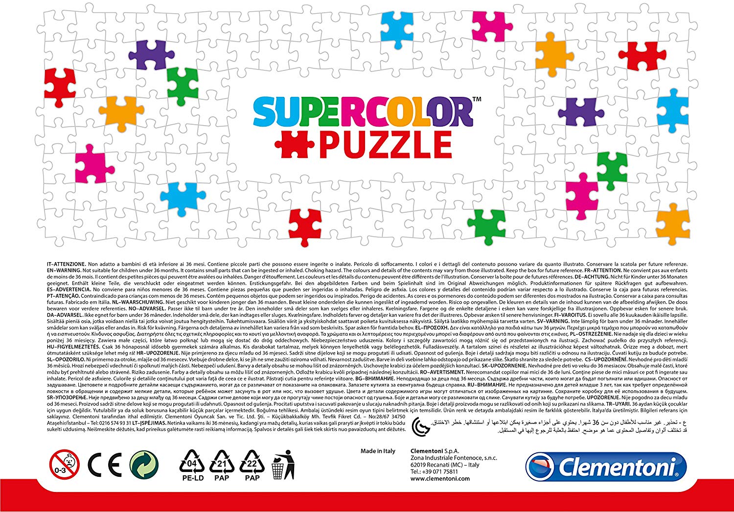 Clementoni – 29769 – Supercolor Puzzle – Disney Toy Story 4 – 180 ...