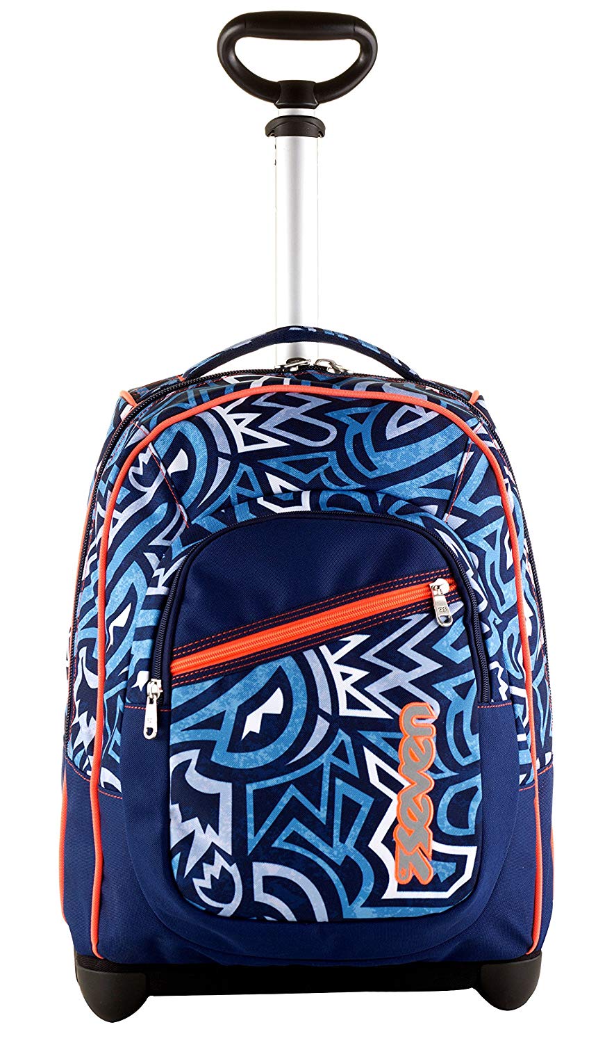 Zaino Trolley Fit Seven Pinkshade - 35 Litri, Blu, Convertibile In Zaino, Per Scuola E Viaggi