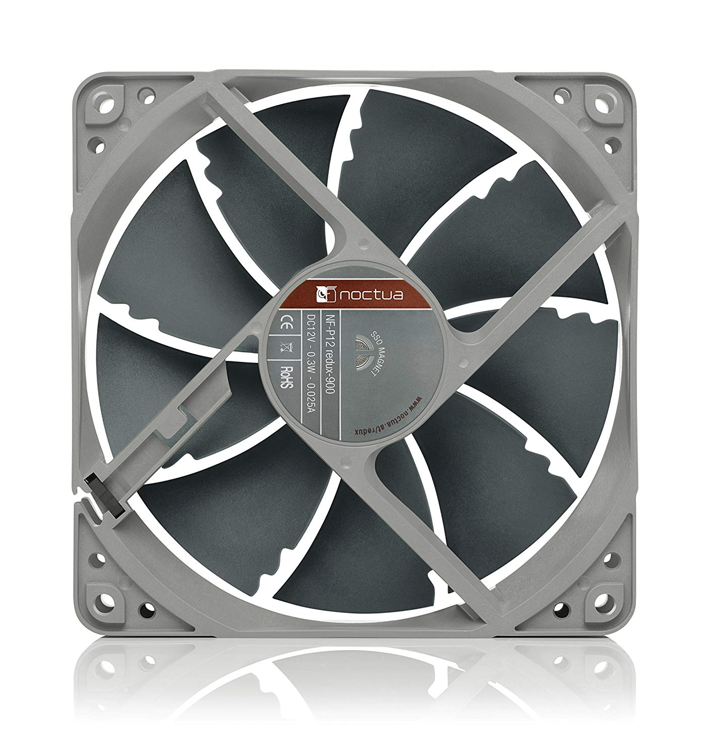 Noctua NF-P12 redux-900, Ultra Quiet Silent Fan, 3-Pin, 900 RPM (120mm, Grey) - Image 4