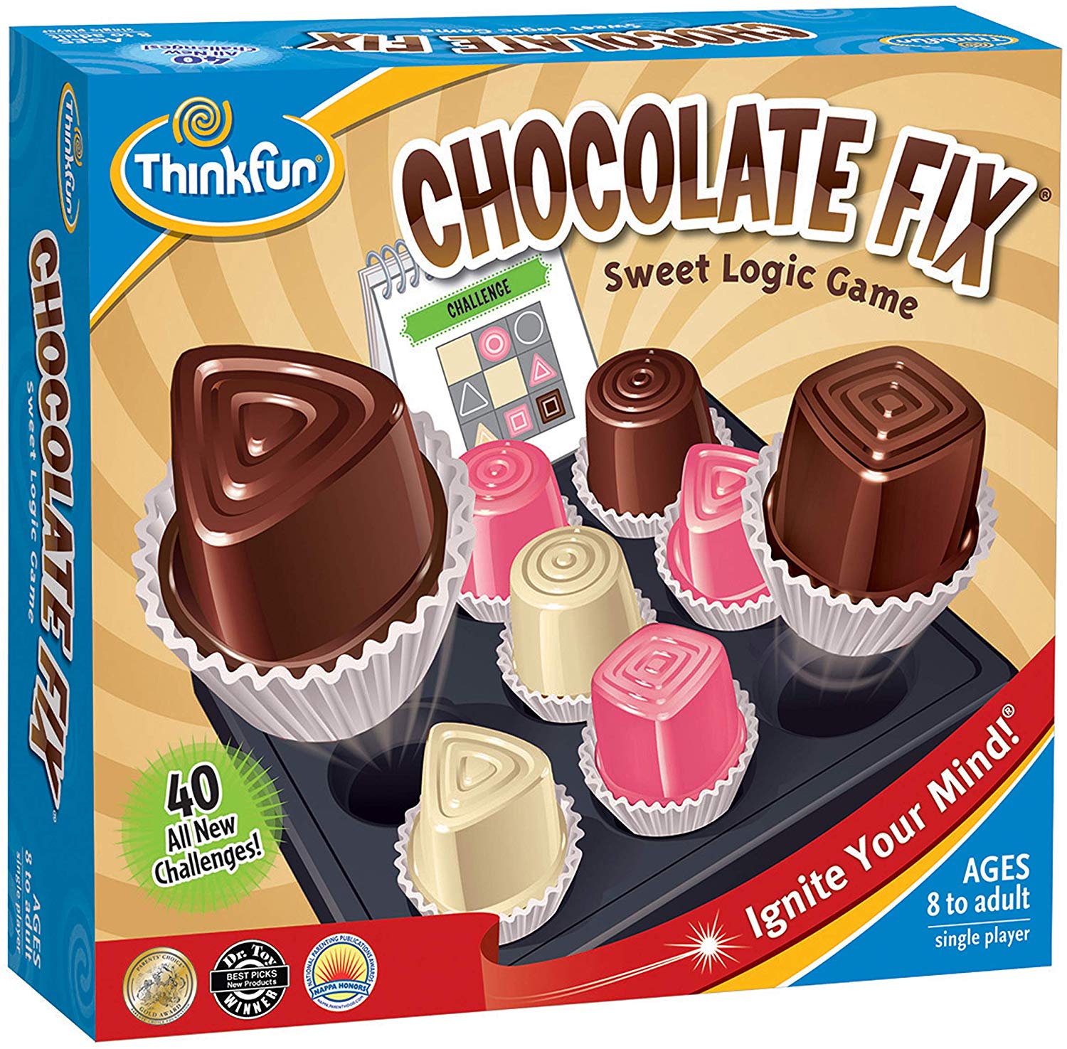 Thinkfun Chocolate Fix - Logic Game, Brown,white, 15.3 x 15.3 x 1.4 cm - Image 2