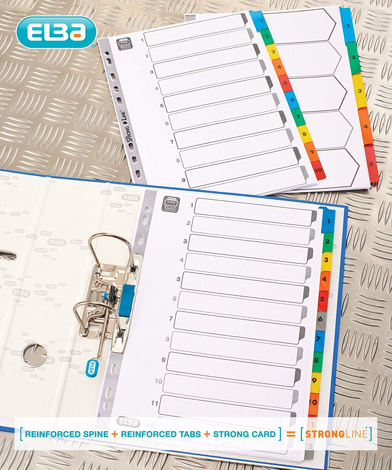 Oxford A4 A-Z Indices with Coloured Plastic Coated Tabs, Multi-Colour, Assorted Colours - Image 4