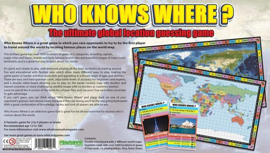Wild Card Games Who Knows Where? - The Global Location Guessing Family Board Game - Image 2