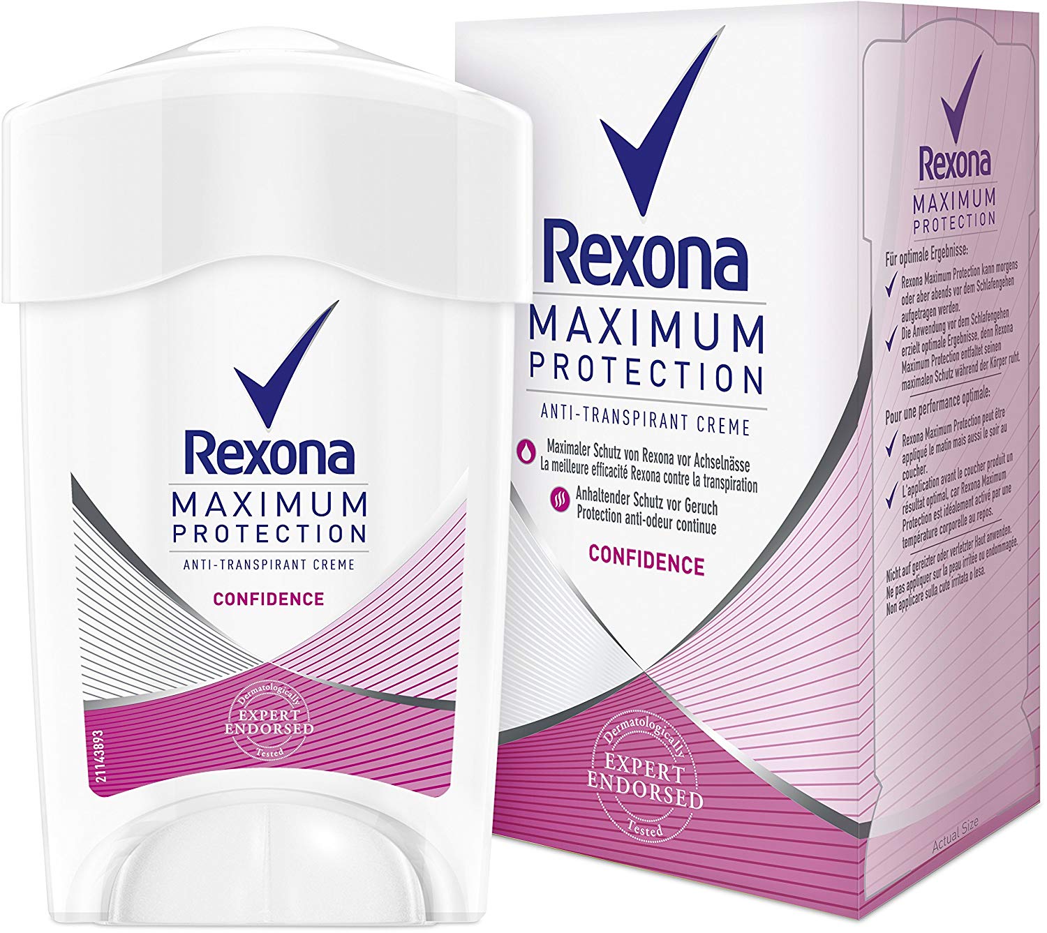 Rexona Maximum Protection Antiperspirant Confidence Cream 45 ml BigaMart