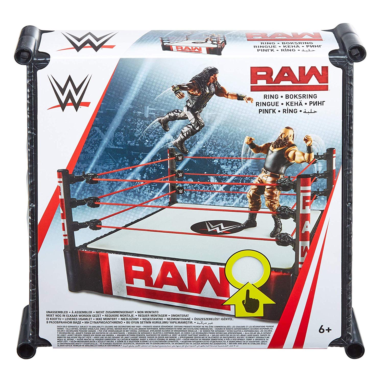 WWE MATTEL GDB87 WWE RAW Superstar Ring with Authentic Decoration, Multi-Colour, 14 Inch, Multicolor - Image 4
