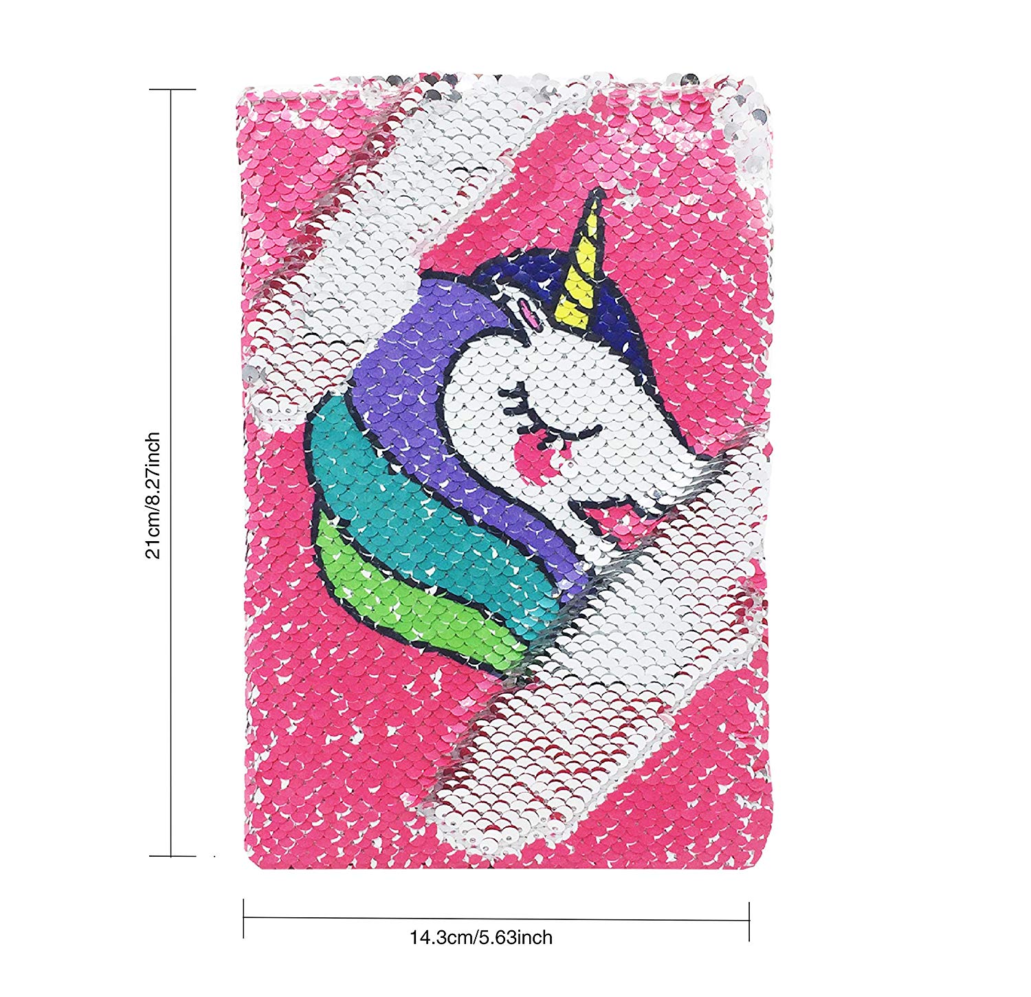EXERZ Reversible Sequin Notebook A5 Size/Journal, Mermaid Diary/Magic Notepad, for Office/School/Gifting. Fashionable to own - Image 2