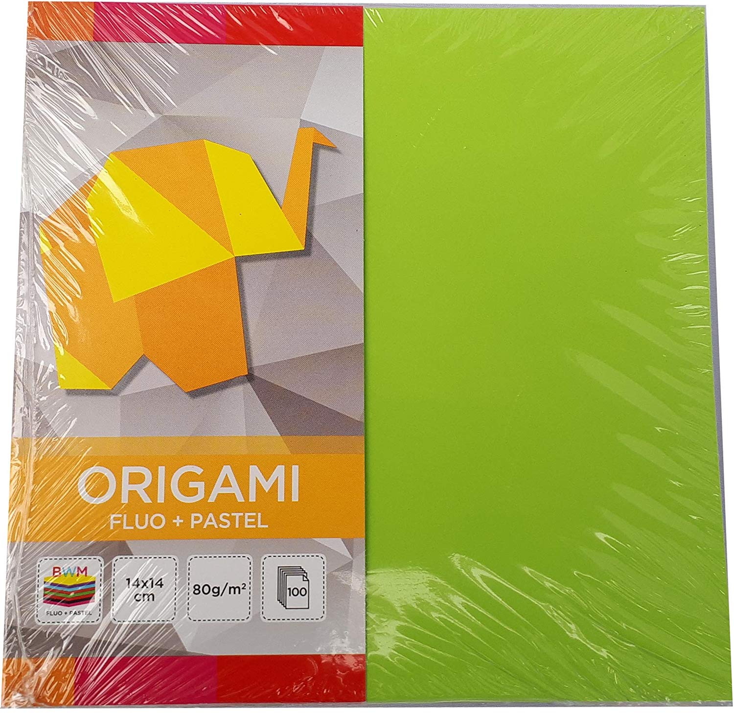 Interdruk Origami 14 x 14Cm Fluo+Pastele A'100, Multi-color, 14x14cm - Image 2