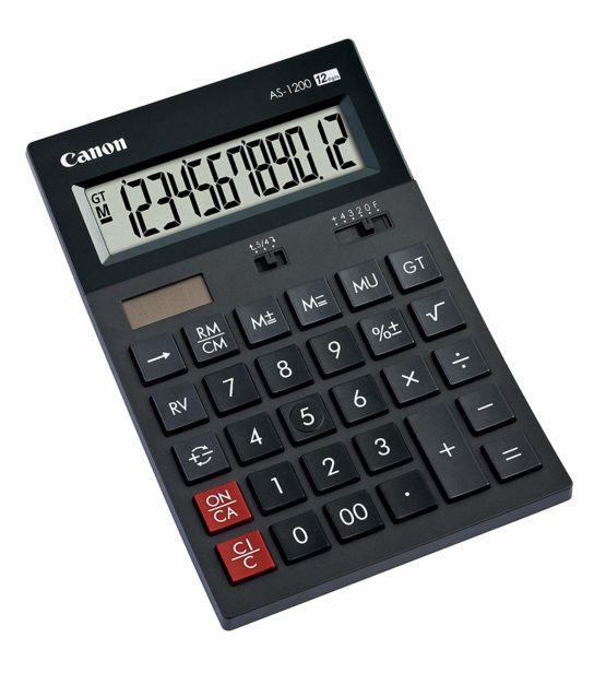 Canon AS-1200 Calculator Desktop Battery/Solar Mark-up 12 Digit 3 Memory Keys Dark Grey Ref 4599B001AA - Image 2