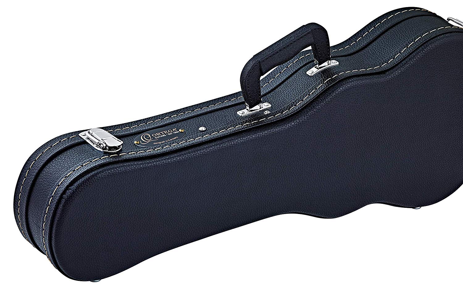 Ortega Guitars Economy Ukulele Hardcase - Case for Baritone Ukulele - Height 81 cm - Vinyl, Black (OUCSTD-TE) - Image 2