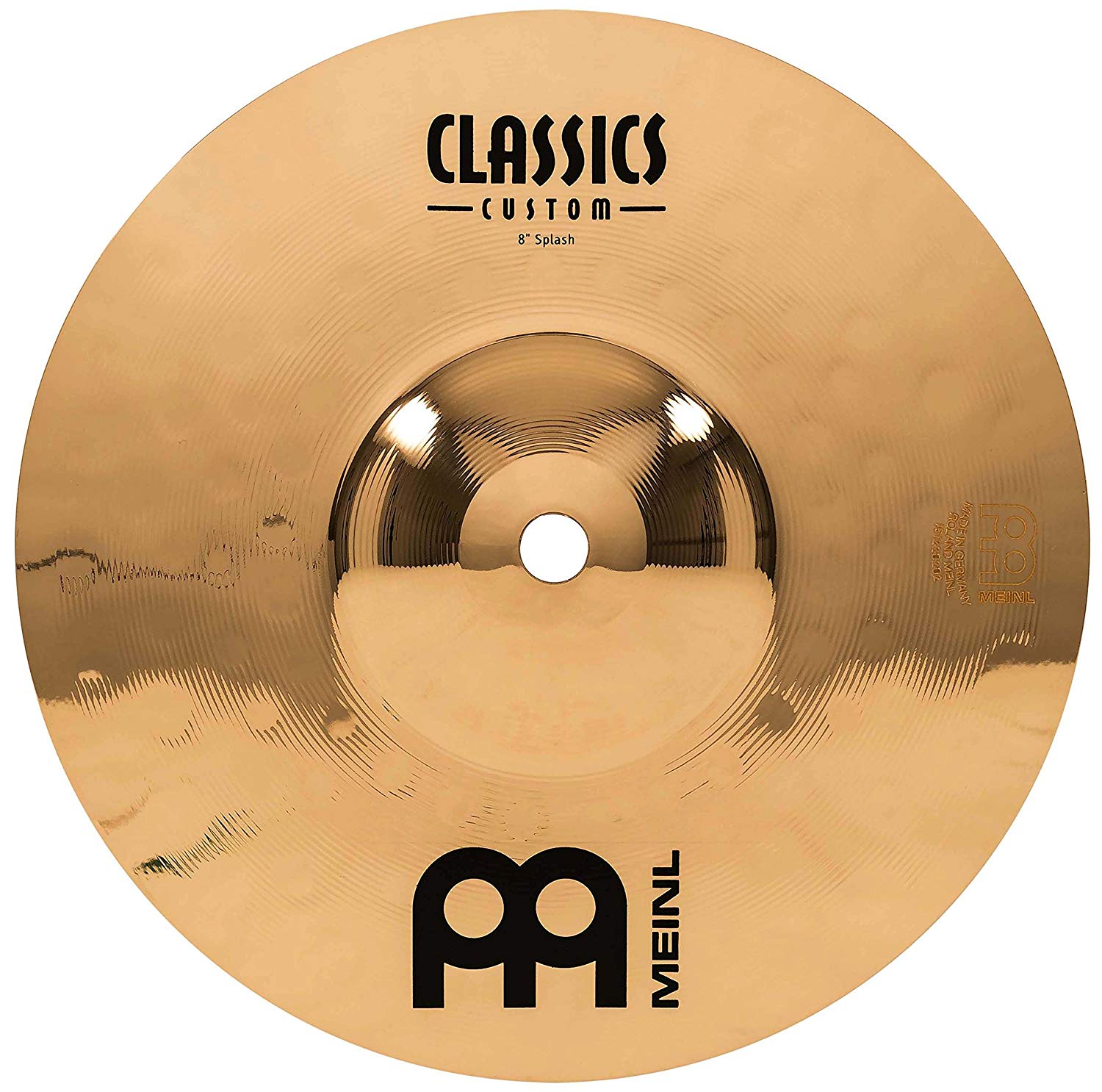 Meinl Cymbals Classics Custom Brilliant Splash Cymbal 8 inch (Video) for Drum Set (20,32cm) B12 Bronze, Brilliant Finish