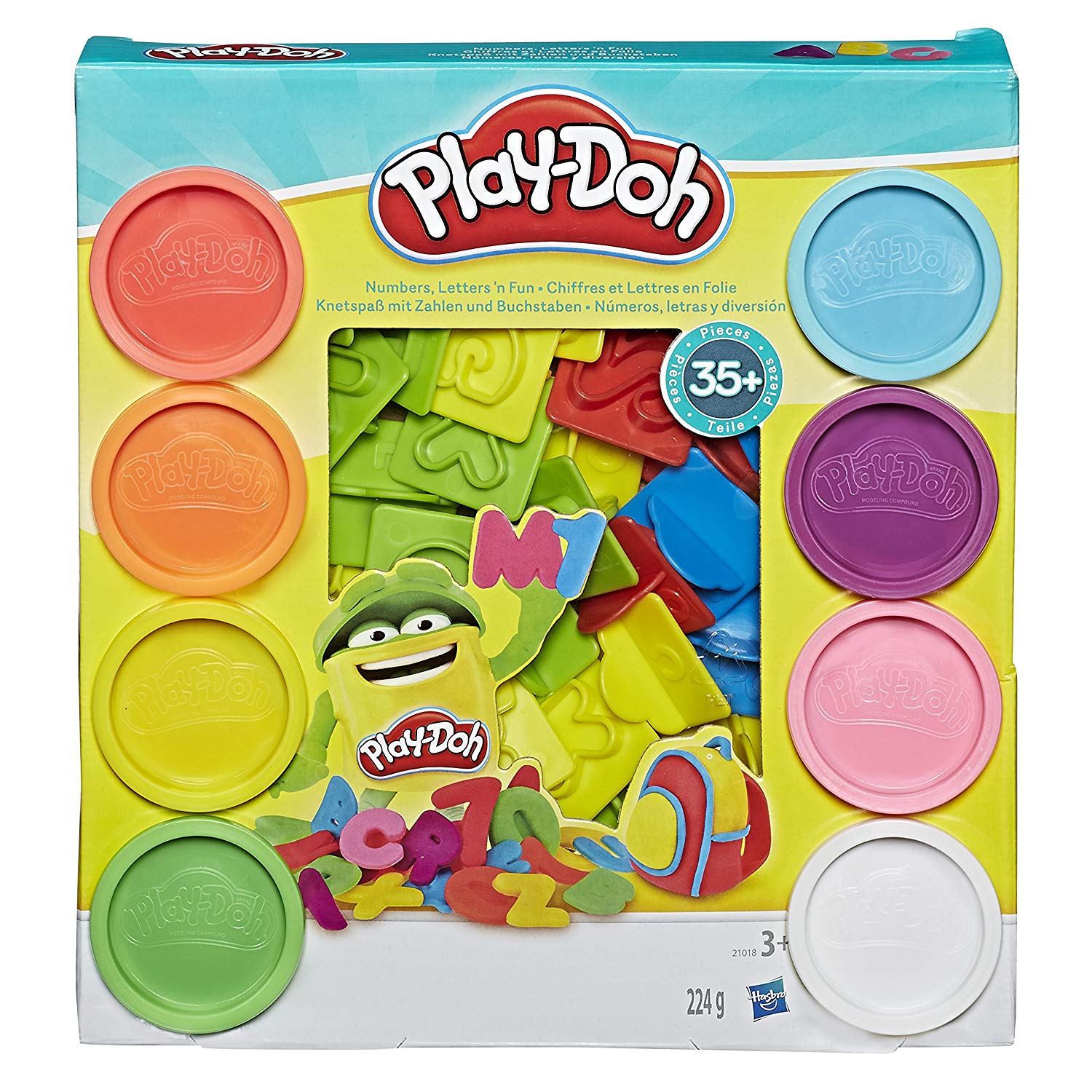 Play-Doh 21018EU40 Numbers/Letters and Fun Mould, Multi-coloured, Medium - Image 2