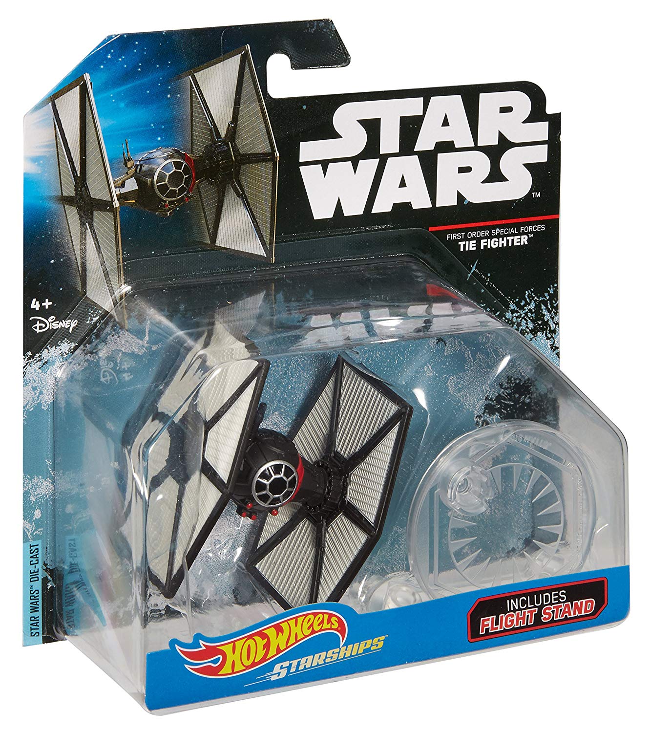 Hot Wheels Star Wars Rogue One Starship Vehicle, First Order Special Forces TIE Fighter, Black - Image 4