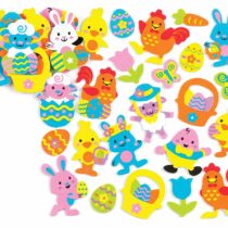 Baker Ross AV987 Easter Foam Stickers for Children Creative Art Supplies & Decorations (Pack of 120), Assorted