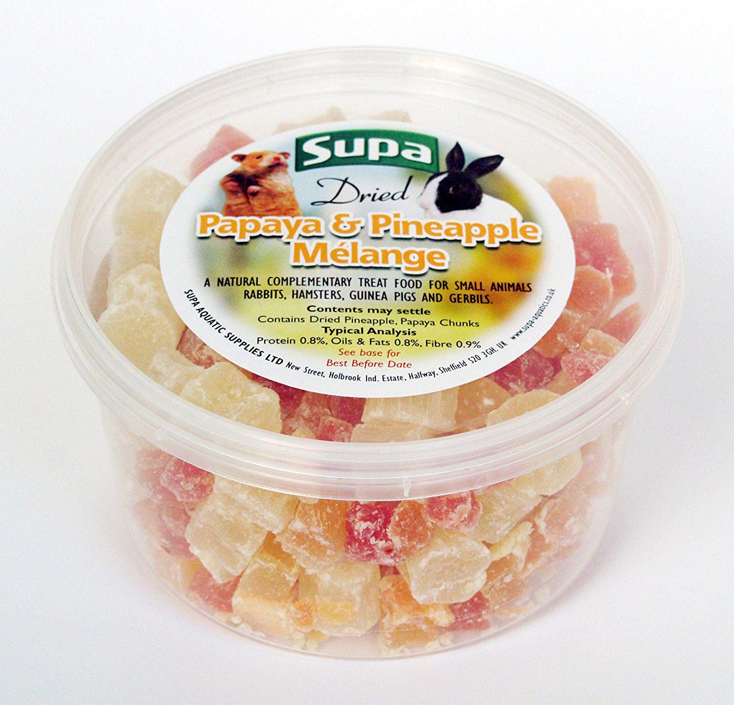 Supa Small Animal Papaye and Pineapple Melange Tub, 1 Litre, Multi-Coloured, 1 l (Pack of 1)
