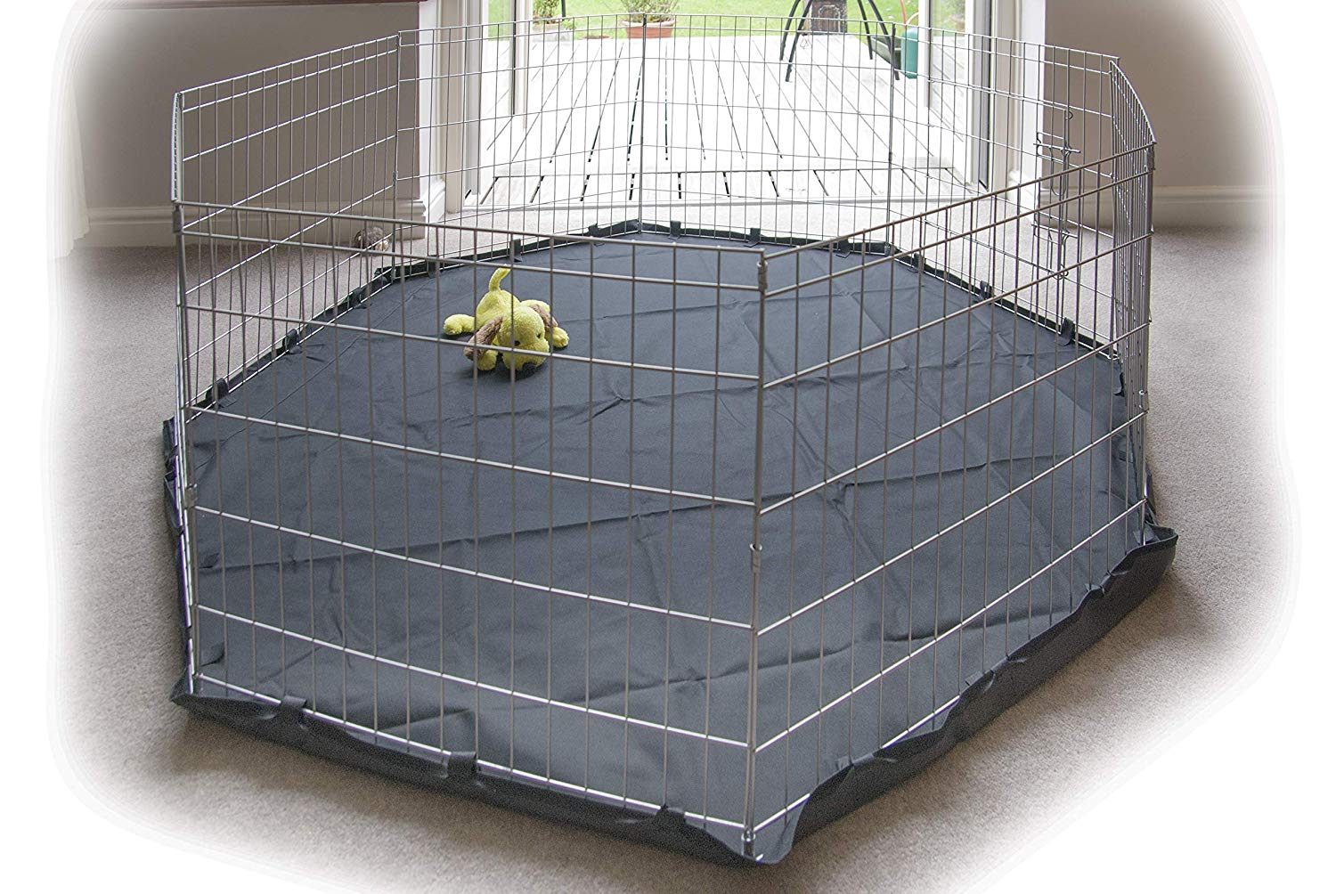 Heavy Duty Waterproof Base Liner Mat 8‑Side (Mat Only, Cage Not Included), Fits 8‑Sided Large Pet Pens 65 cm Each Side