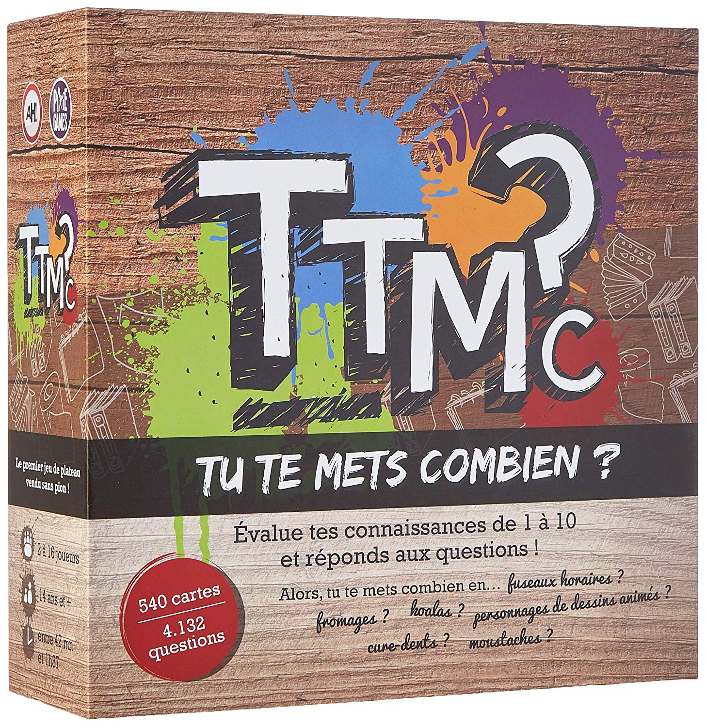TTMC - Tu Te Mets Combien ? - Board Game - General Culture Quiz (French Version), Multicolor