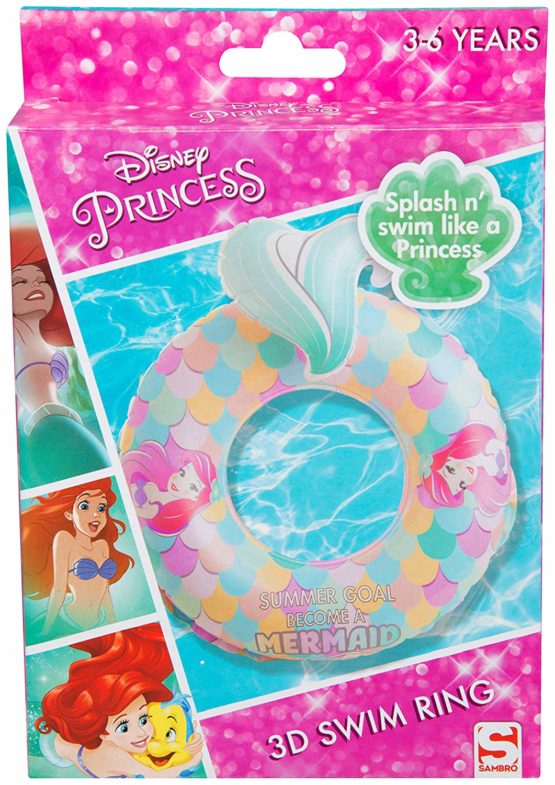 Disney Princess Disney Ariel Outdoor Inflatable Swim Ring, Pool Floats,Water Fun Summer Beach Toy for Kids, Multi Colour - Image 4