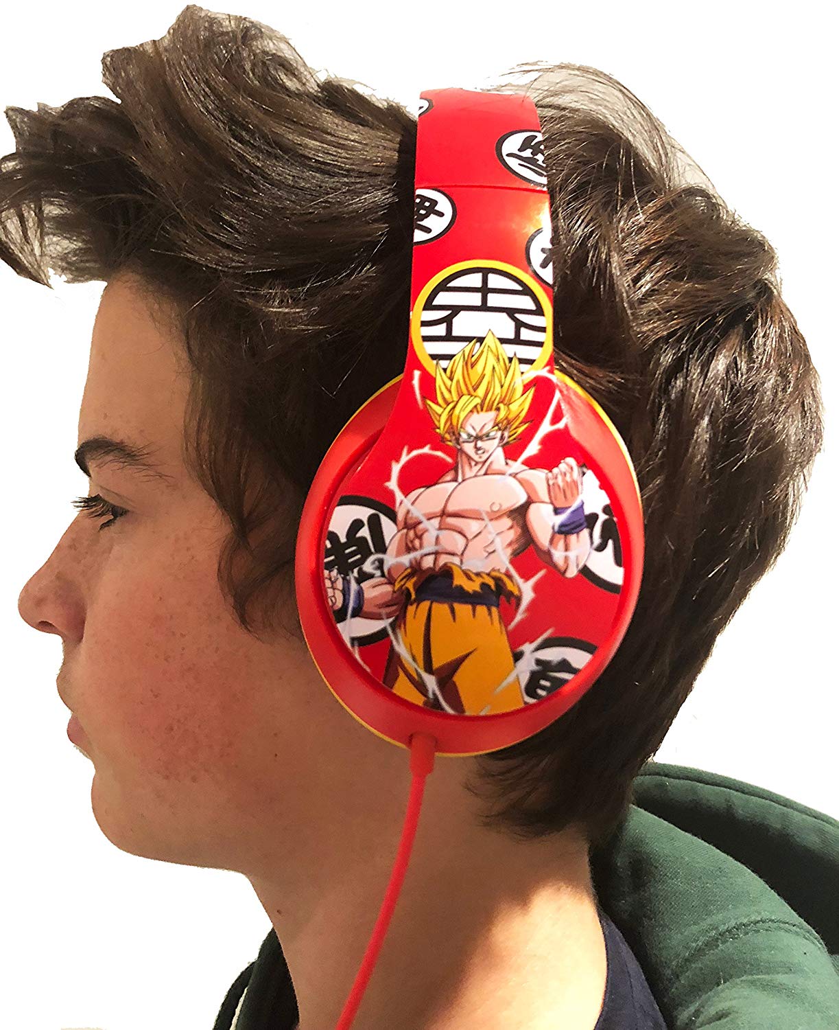 TEKNOFUN, Official Dragon Ball Z License, Goku and Vegeta Kaio Audio Headset 3.5 mm Jack Connector, Adjustable Headband