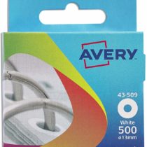 Avery 43-509 Reinforcement Ring (13 mm Dia, 500 Labels) - White