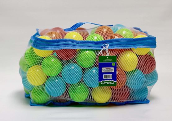 Tech Traders ® 100 Multi Coloured Play Balls (Net Carry Bag with Hand Tag)
